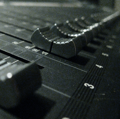 Live sound booth control panel.